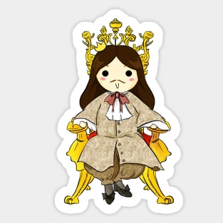 Chibi Louis on the Golden Throne Sticker